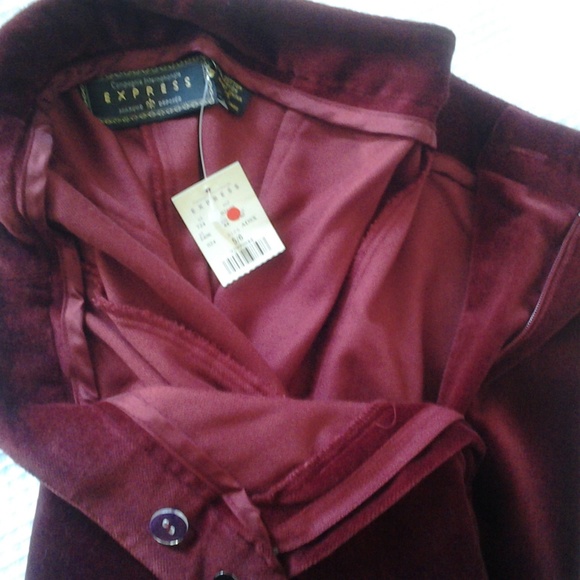 Dark red velvet jacket and slacks - Picture 4 of 5